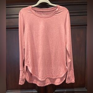 Athleta Pink PeachLong Sleeve Relaxed Top